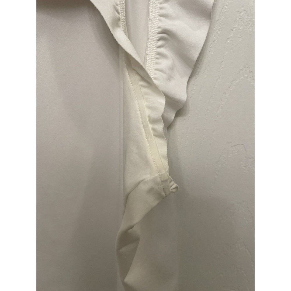 Tuckernuck TNUCK SPORT White Performance Jersey Ruffle Lea Tank Large - Picture 5 of 9
